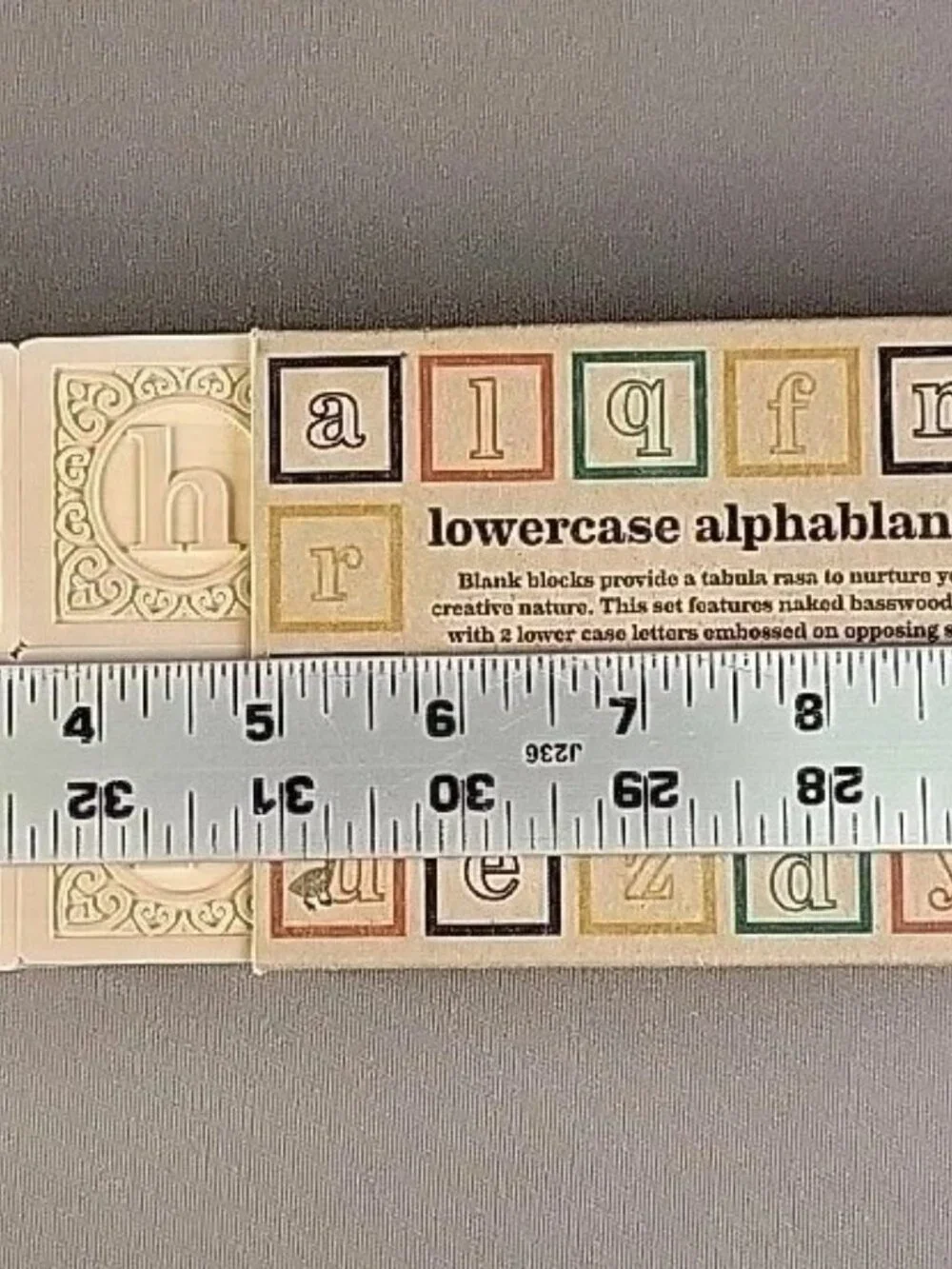 Uncle Goose lowercase alphablanks Blocks 14 Blocks Basswood Cubes, unpainted